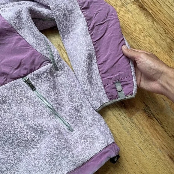 Women's The North Face TNF Pastel Pink Purple Denali Fleece Zip Up Jacket Sz M